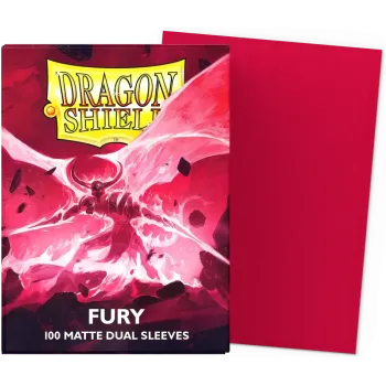 Protetor de Cartas 66mm x 91mm (Padrão) Matte Dual Fury c/ 100 - Dragon Shield