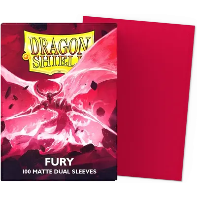 Protetor de Cartas 66mm x 91mm (Padrão) Matte Dual Fury c/ 100 - Dragon Shield