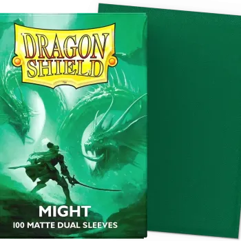Protetor de Cartas 66mm x 91mm (Padrão) Matte Dual Might c/ 100 - Dragon Shield
