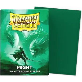 Protetor de Cartas 66mm x 91mm (Padrão) Matte Dual Might c/ 100 - Dragon Shield