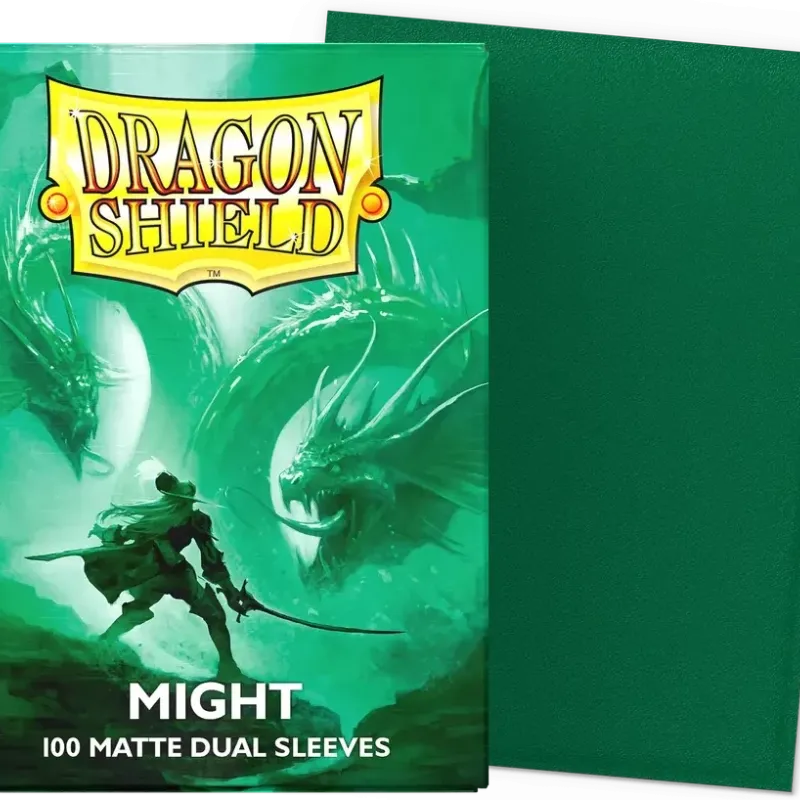 Protetor de Cartas 66mm x 91mm (Padrão) Matte Dual Might c/ 100 - Dragon Shield