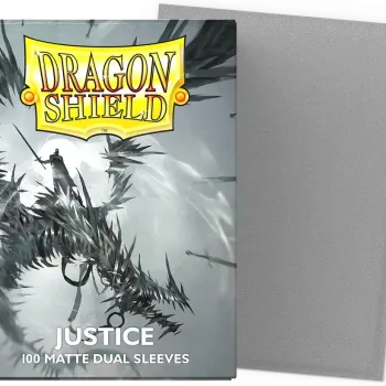 Protetor de Cartas 66mm x 91mm (Padrão) Matte Dual Justice c/ 100 - Dragon Shield