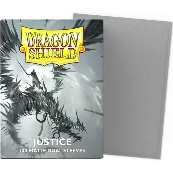 Protetor de Cartas 66mm x 91mm (Padrão) Matte Dual Justice c/ 100 - Dragon Shield