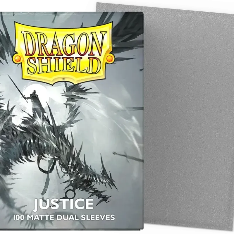 Protetor de Cartas 66mm x 91mm (Padrão) Matte Dual Justice c/ 100 - Dragon Shield