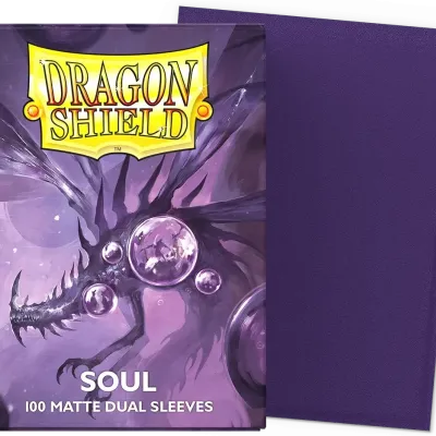 Protetor de Cartas 66mm x 91mm (Padrão) Matte Dual Soul c/ 100 - Dragon Shield