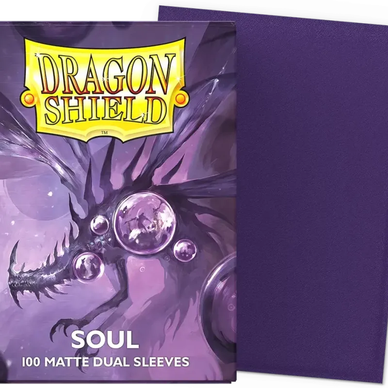 Protetor de Cartas 66mm x 91mm (Padrão) Matte Dual Soul c/ 100 - Dragon Shield