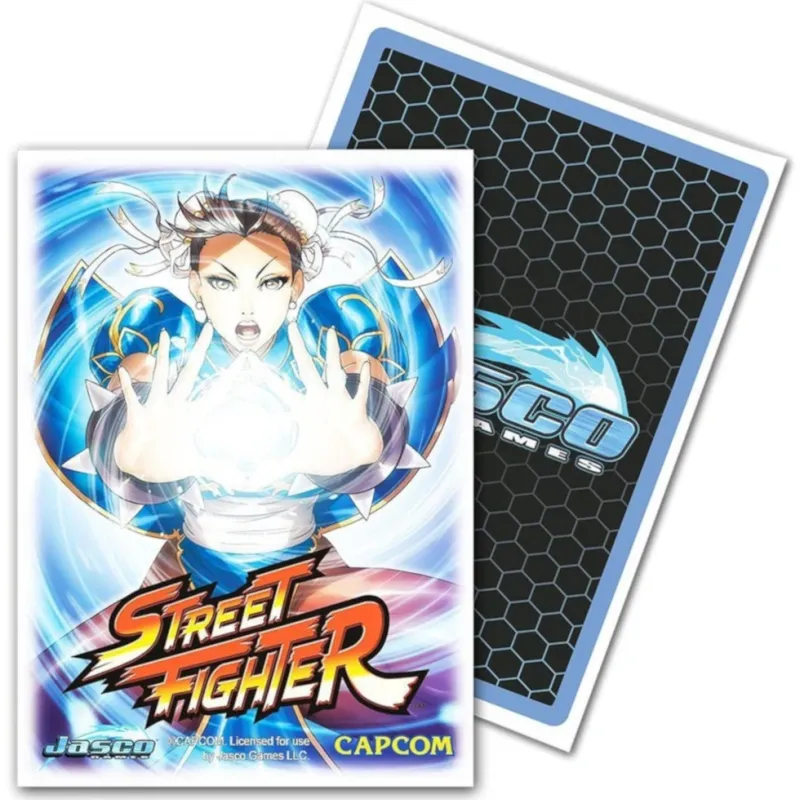 Protetor de Cartas 66mm x 91mm (Padrão) Arte Chun-Li Street Fighter c/ 100 - Dragon Shield