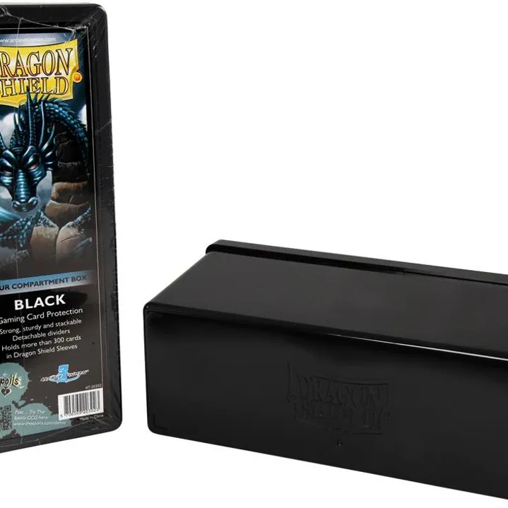 Deck Box Preto p/ 300 cards - Four Compartment Box - Dragon Shield Deck Box Preto p/ 300 cards - Four Compartment Box - Dragon Shield