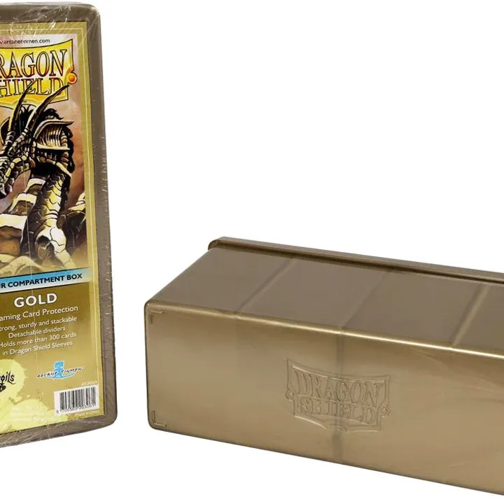 Deck Box Dourado p/ 300 cards - Four Compartment Box - Dragon Shield Deck Box Dourado p/ 300 cards - Four Compartment Box - Dragon Shield