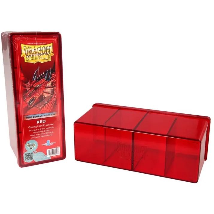 Deck Box Vermelho p/ 300 cards - Four Compartment Box - Dragon Shield Deck Box Vermelho p/ 300 cards - Four Compartment Box - Dragon Shield