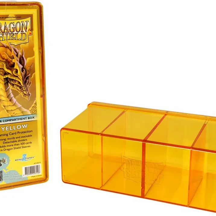 Deck Box Amarelo p/ 300 cards - Four Compartment Box - Dragon Shield