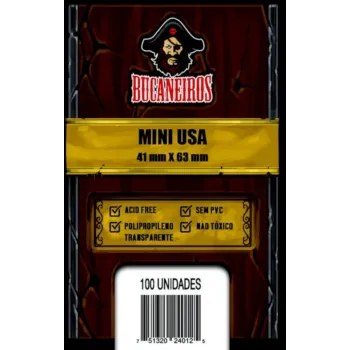 Protetor de Cartas 41mm x 63mm (Mini USA) c/ 100 - Bucaneiros