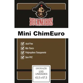 Protetor de Cartas 43,5mm x 67,5mm c/ 100 (Mini Chimeuro) - Bucaneiros