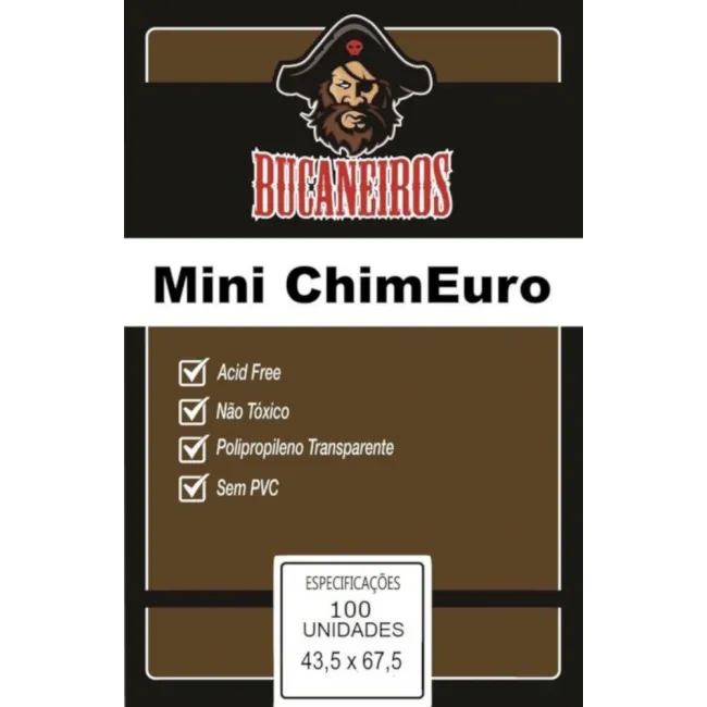 Protetor de Cartas 43,5mm x 67,5mm c/ 100 (Mini Chimeuro) - Bucaneiros