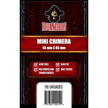 Protetor de Cartas 43mm x 65mm (Mini Chimera) c/ 100 - Bucaneiros Protetor de Cartas 43mm x 65mm (Mini Chimera) c/ 100 - Bucaneiros