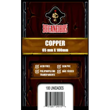 Protetor de Cartas 65mm x 100mm (Cooper) c/ 100 - Bucaneiros Protetor de Cartas 65mm x 100mm (Cooper) c/ 100 - Bucaneiros