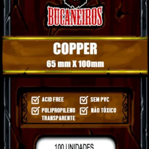 Protetor de Cartas 65mm x 100mm (Cooper) c/ 100 - Bucaneiros Protetor de Cartas 65mm x 100mm (Cooper) c/ 100 - Bucaneiros