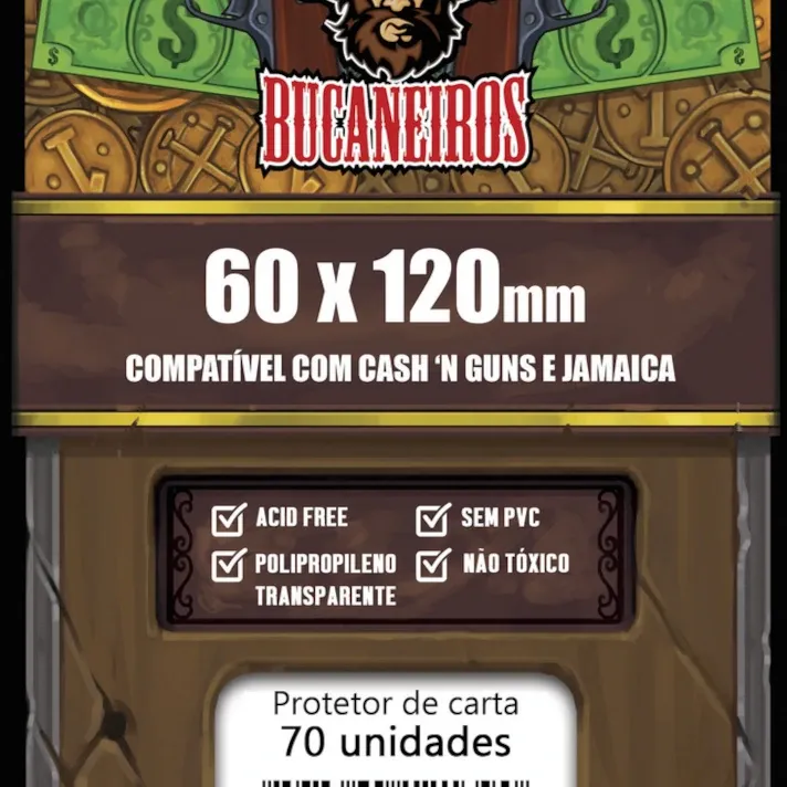 Protetor de Cartas 60mm x 120mm c/70 Customizado - Bucaneiros