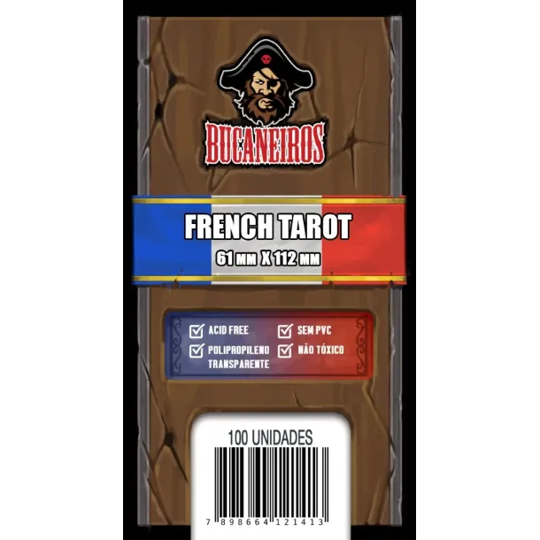 Protetor de Cartas 61mm x 112mm c/ 100 Customizado - Bucaneiros