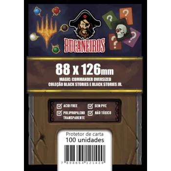 Protetor de Cartas 88mm x 126mm (Oversized) c/ 100 - Bucaneiros Protetor de Cartas 88mm x 126mm (Oversized) c/ 100 - Bucaneiros