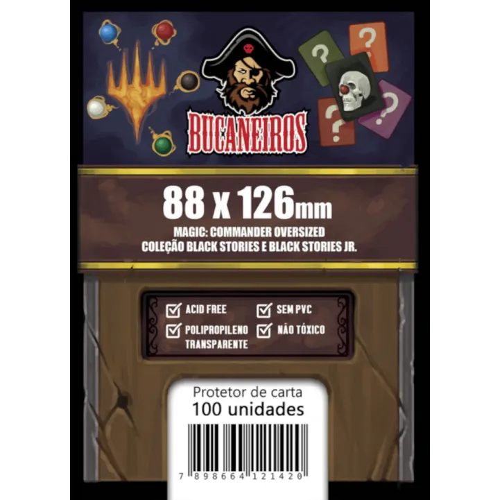 Protetor de Cartas 88mm x 126mm (Oversized) c/ 100 - Bucaneiros