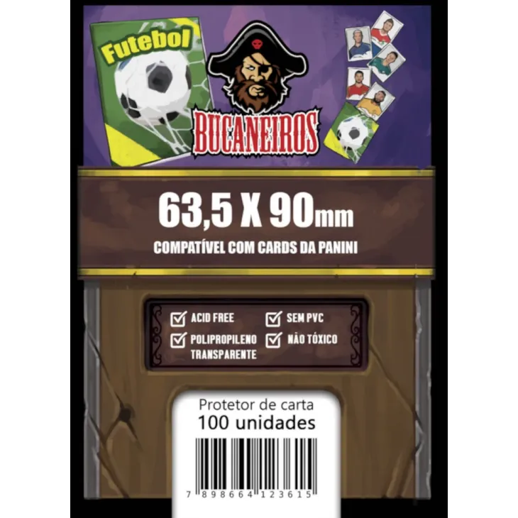 Protetor de Cartas 63,5mm x 90mm c/ 100 - Bucaneiros