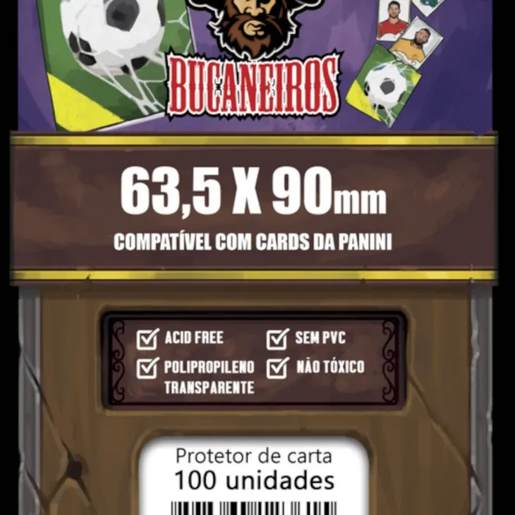 Protetor de Cartas 63,5mm x 90mm c/ 100 - Bucaneiros