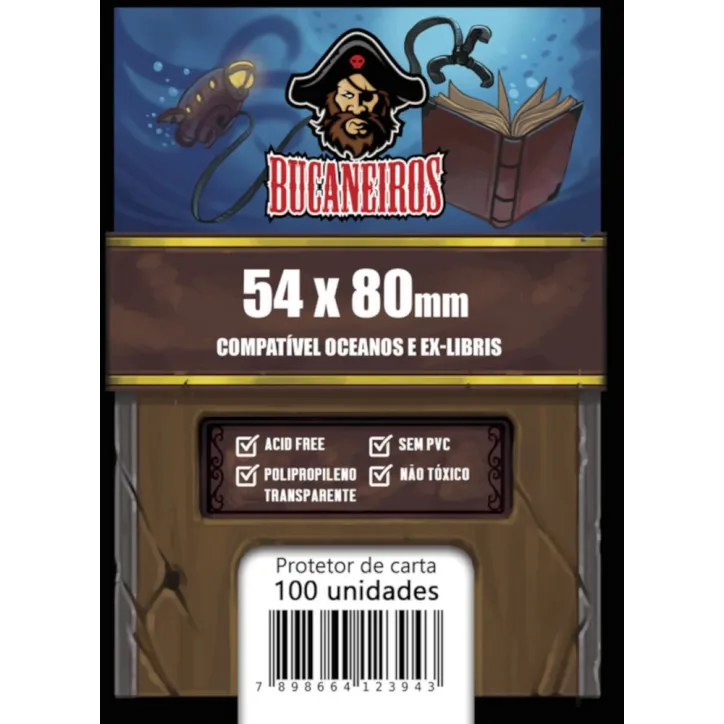 Protetor de Cartas 54mm x 80mm c/100 Customizado - Bucaneiros