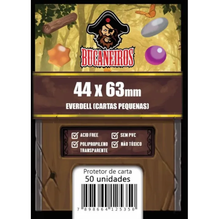 Protetor de Cartas 44mm x 63mm c/ 50 Customizado - Bucaneiros