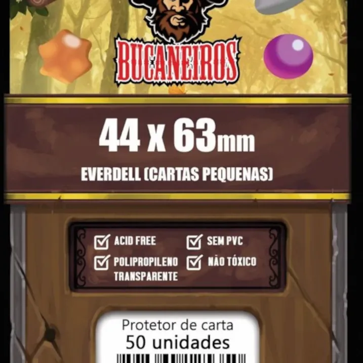 Protetor de Cartas 44mm x 63mm c/ 50 Customizado - Bucaneiros Protetor de Cartas 44mm x 63mm c/ 50 Customizado - Bucaneiros