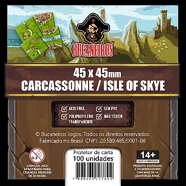 Protetor de Cartas 45mm x 45mm c/ 100 Customizado - Bucaneiros