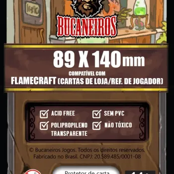 Protetor de Cartas 89mm x 140mm c/ 50 Customizado - Bucaneiros Protetor de Cartas 89mm x 140mm c/ 50 Customizado - Bucaneiros