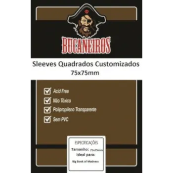 Protetor de Cartas 75mm x 75mm c/ 100 Customizado - Bucaneiros