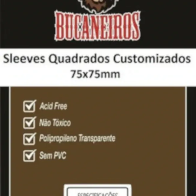 Protetor de Cartas 75mm x 75mm c/ 100 Customizado - Bucaneiros