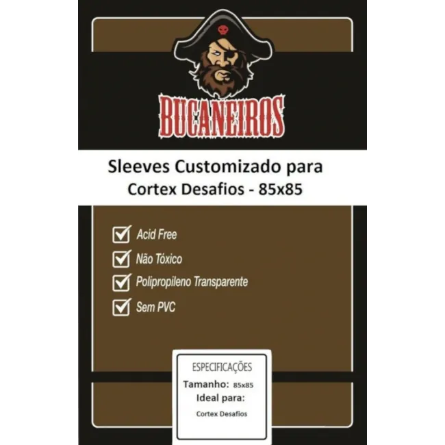 Protetor de Cartas 85mm x 85mm c/ 100 Customizado - Bucaneiros
