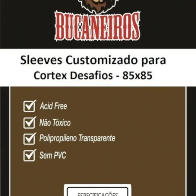 Protetor de Cartas 85mm x 85mm c/ 100 Customizado - Bucaneiros