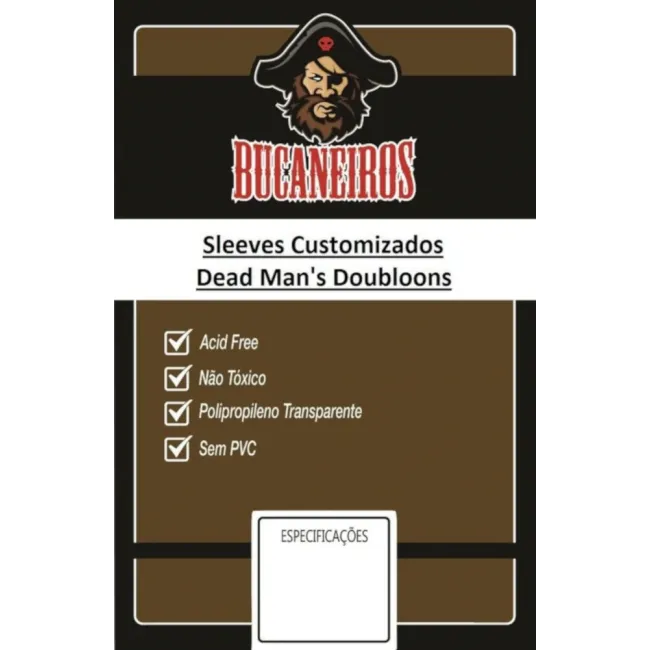 Protetor de Cartas 65mm x 110mm c/ 70 Customizado - Bucaneiros