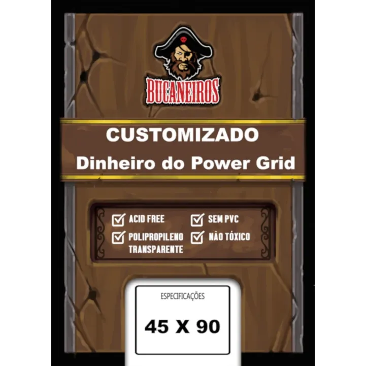 Protetor de Cartas 45mm x 90mm c/ 120 Customizado - Bucaneiros