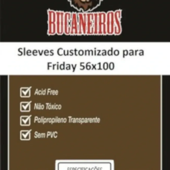 Protetor de Cartas 56mm x 100mm c/ 100 Customizado - Bucaneiros