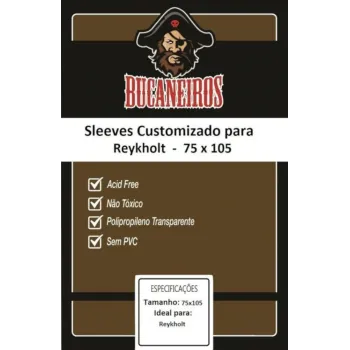 Protetor de Cartas 75mm x 105mm c/ 100 Customizado - Bucaneiros