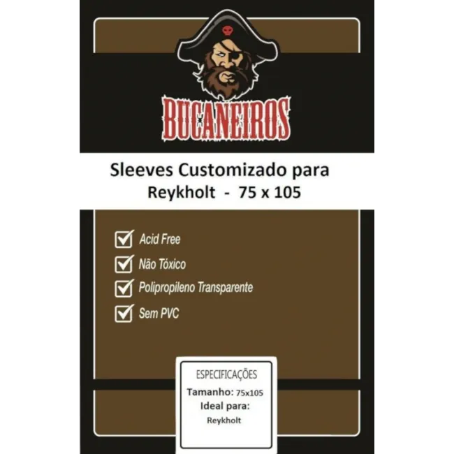 Protetor de Cartas 75mm x 105mm c/ 100 Customizado - Bucaneiros