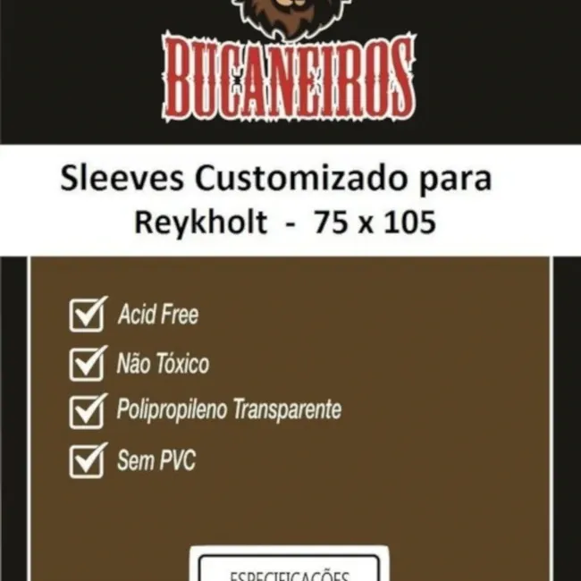 Protetor de Cartas 75mm x 105mm c/ 100 Customizado - Bucaneiros