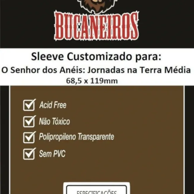 Protetor de Cartas 68,5mm x 119mm c/ 15 Customizado - Bucaneiros