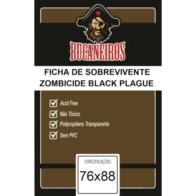 Protetor de Cartas 76mm x 88mm c/ 100 Customizado - Bucaneiros