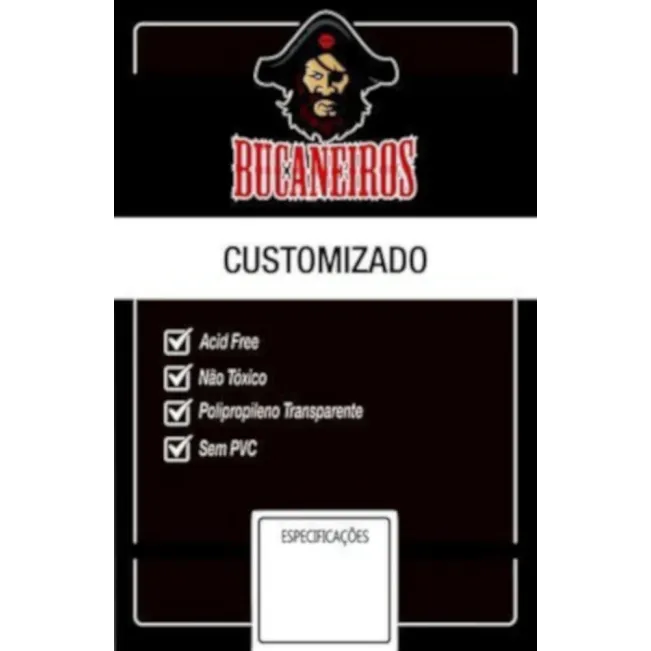 Protetor de Cartas 43mm x 66mm c/ 100 Customizado - Bucaneiros