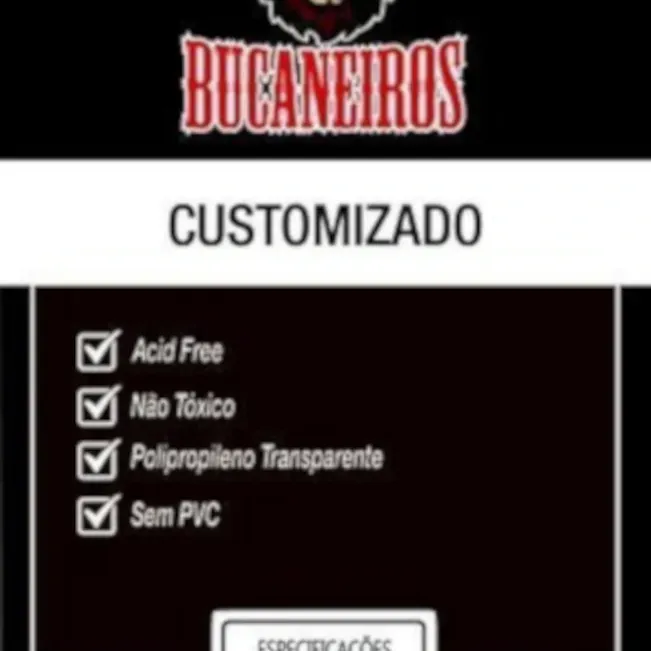 Protetor de Cartas 43mm x 66mm c/ 100 Customizado - Bucaneiros