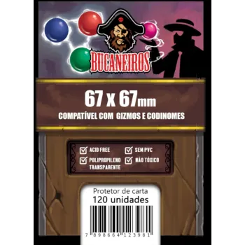Protetor de Cartas 67mm x 67mm c/ 100 Customizado - Bucaneiros