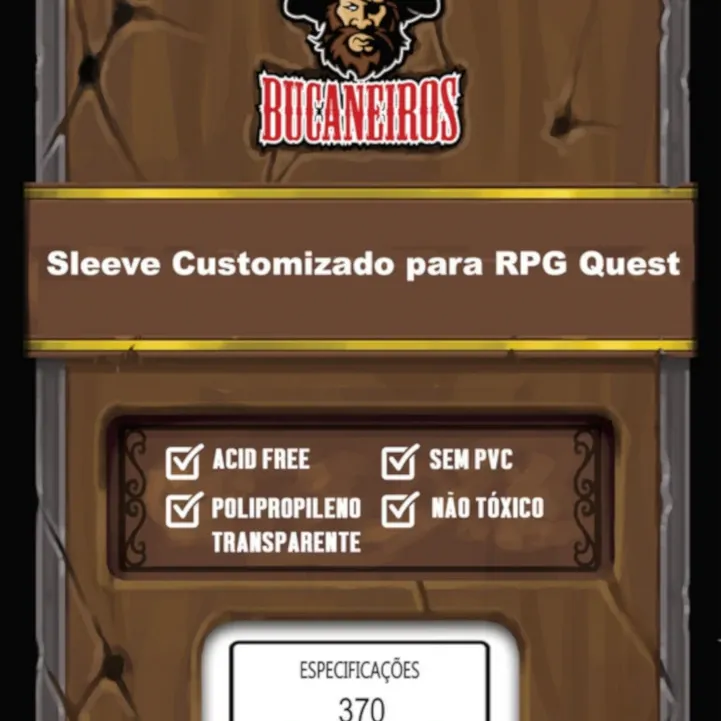 Protetor de Cartas 56mm x 88mm c/ 370 Customizado - Bucaneiros Protetor de Cartas 56mm x 88mm c/ 370 Customizado - Bucaneiros