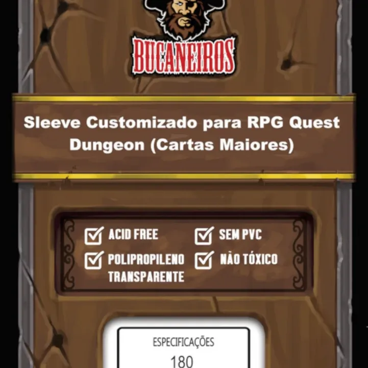 Protetor de Cartas 56mm x 88mm c/ 180 Customizado - Bucaneiros