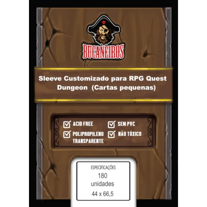 Protetor de Cartas 44mm x 66,5mm c/ 180 Customizado - Bucaneiros